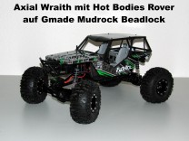 Axial Wraith mit Hot Bodies Rover auf Gmade Mudrock Beadlock