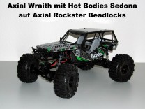 Axial Wraith mit Hot Bodies Sedona auf Axial Rockster Beadlock