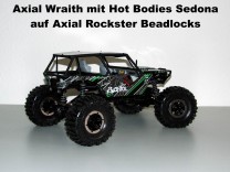 Axial Wraith mit Hot Bodies Sedona auf Axial Rockster Beadlock